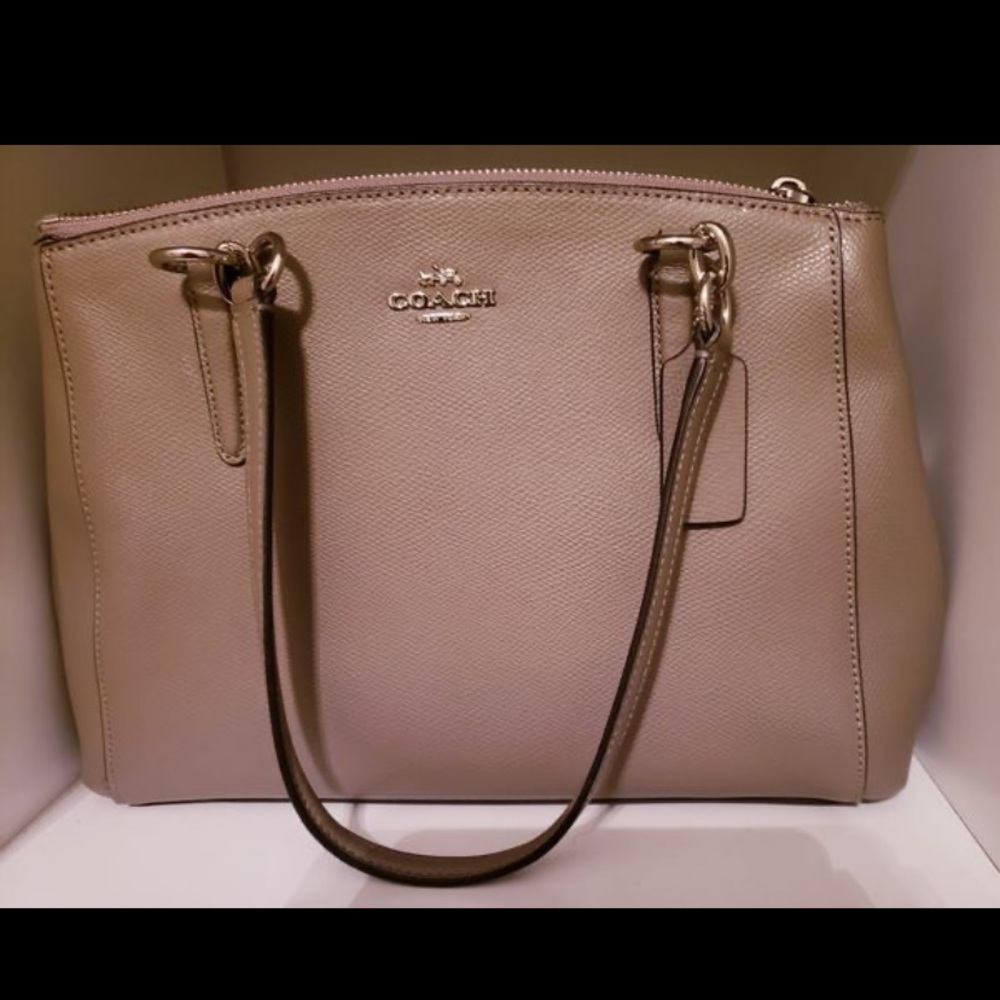 Grey Surrey carryall Coach purse